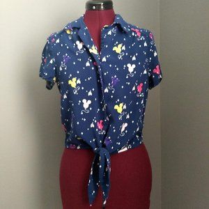 Her Universe Disney Navy Blue Mickey Balloon Top